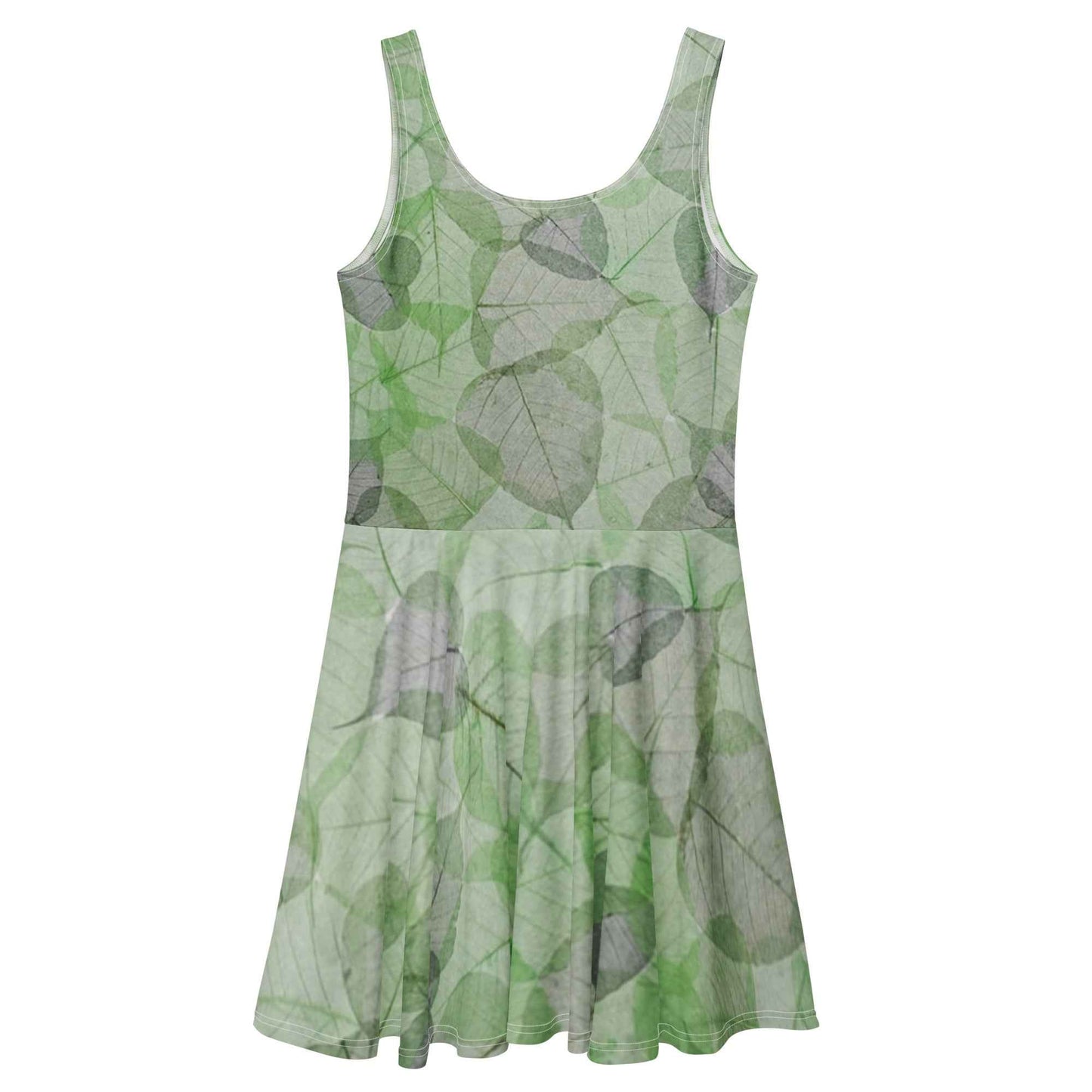 Green Leaf Skater Dress