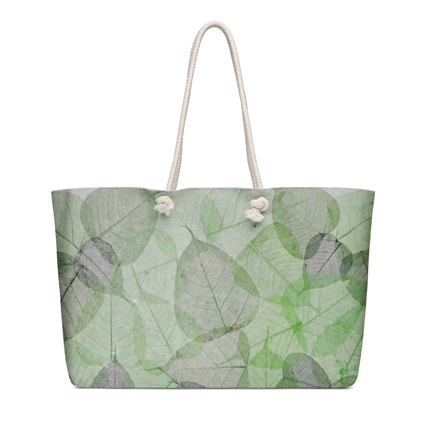 Shopping Bag Green Leaf Oversized weekender bag